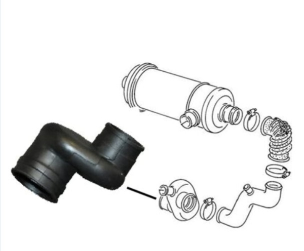 Ansaugschlauch-Luftfilter-Gummi-unten-VW-Bus-T25-068129627R